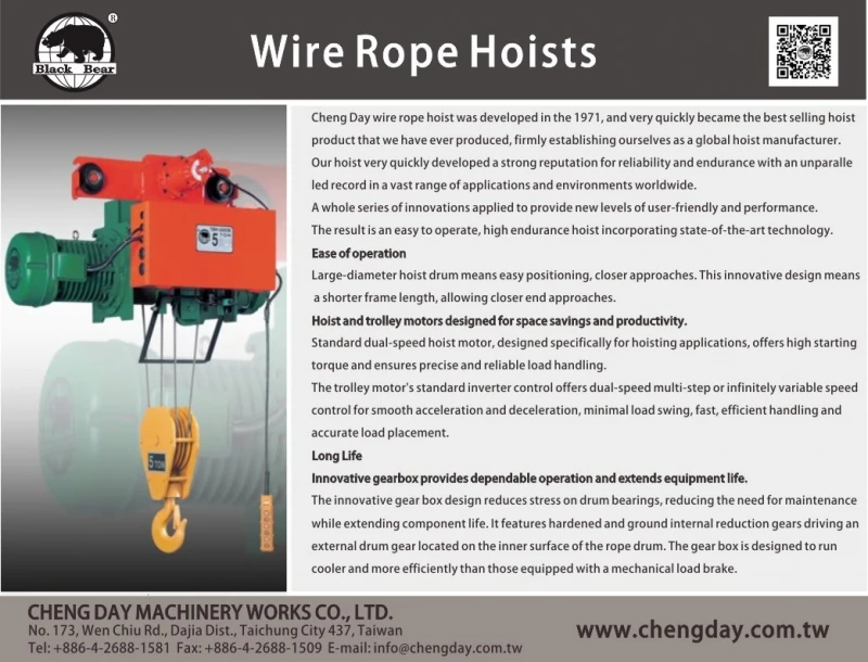 EDM-Wire Rope Hoists